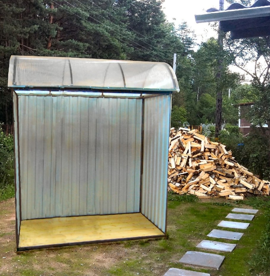 Дровница из поликарбоната