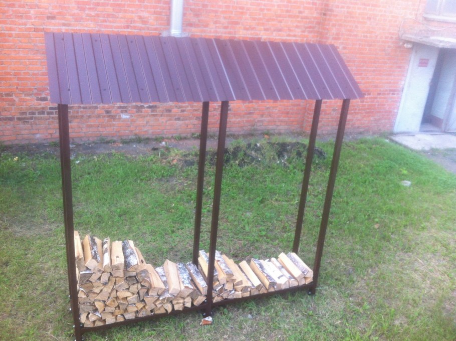 Дровница разборная с крышей "куб-2" (2 секции) (Россия)