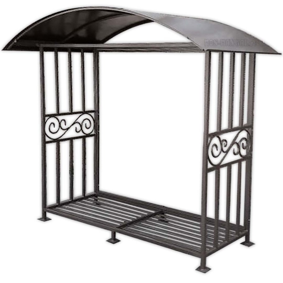 Дровница Везувий кованая d110ч