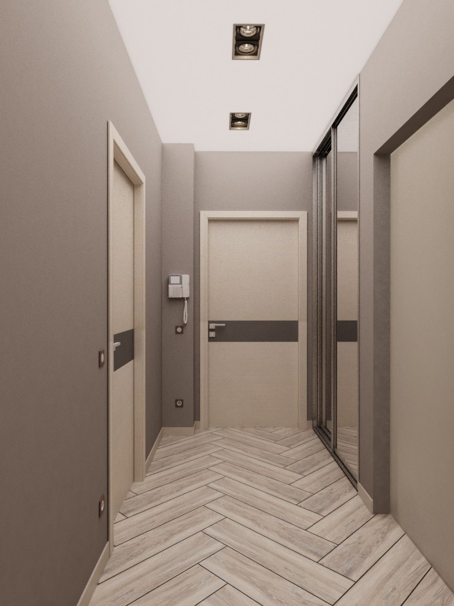 Серые двери Волховец в интерьере