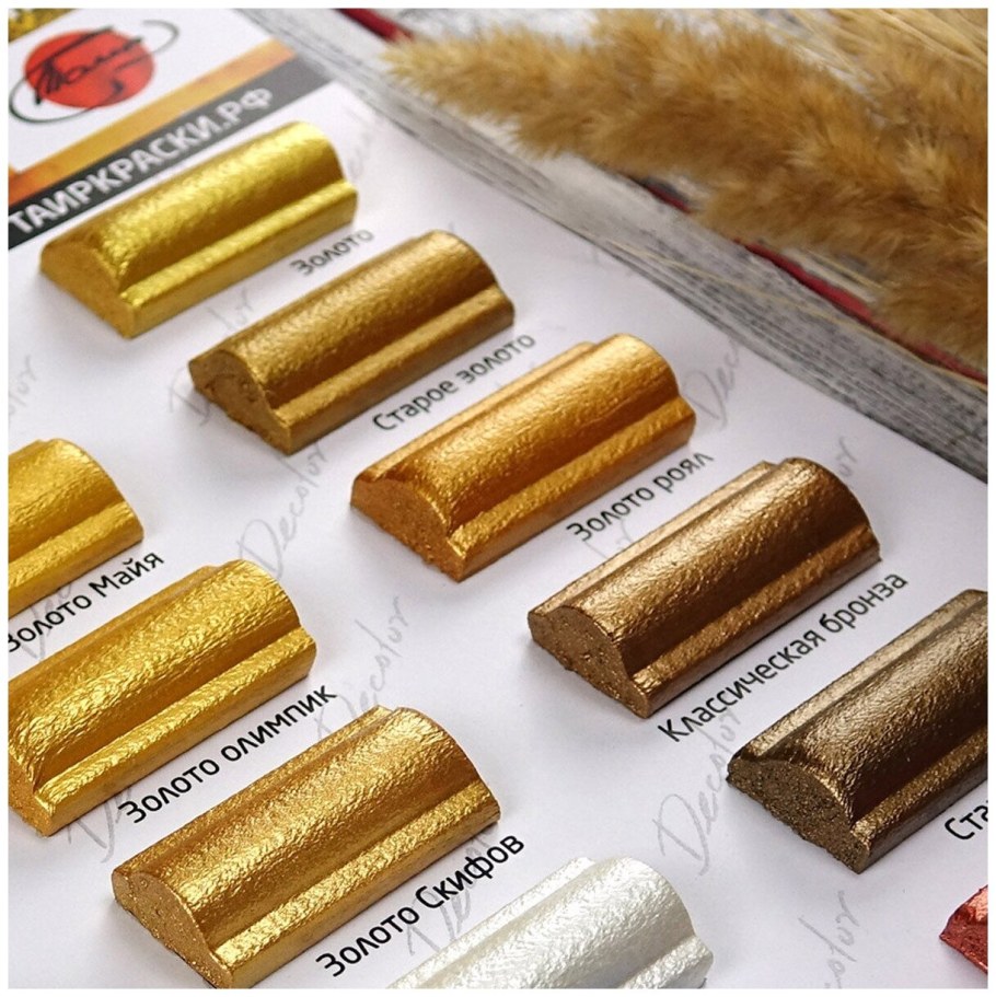 Декор краска акриловая золото Деколор