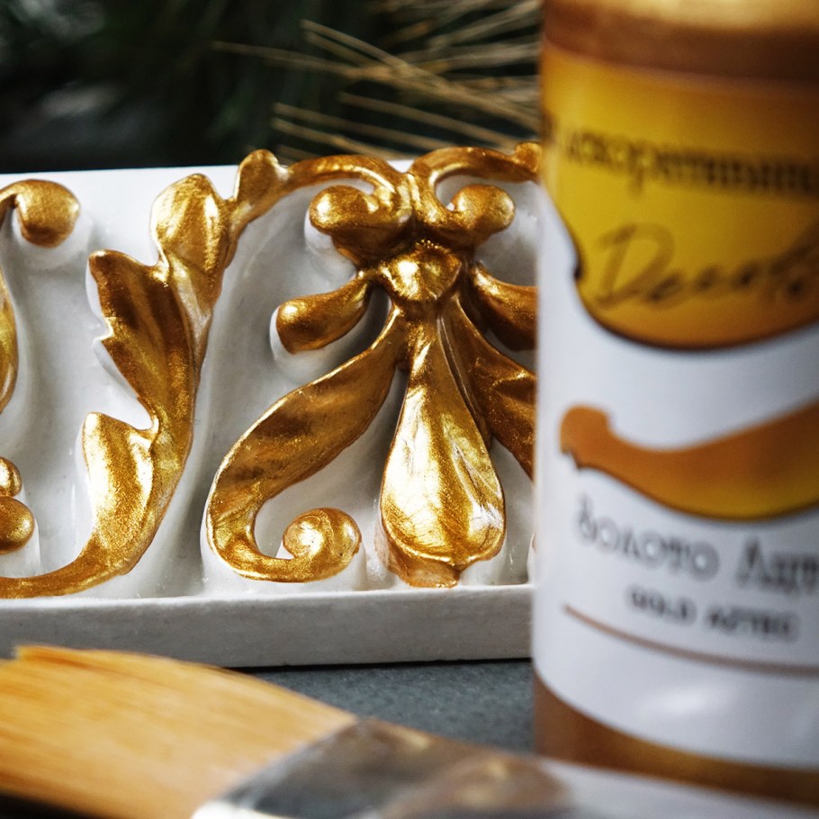 Краска декоративная акриловая золото Ацтек