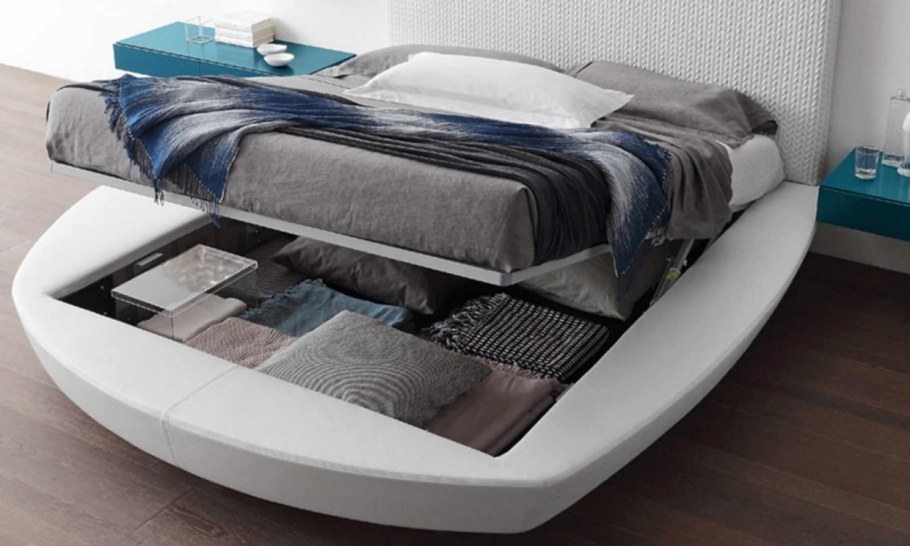 Круглая кровать с подъёмным механизмом