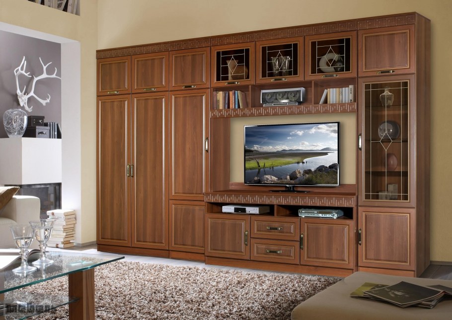 Стенка сенатор 2 итальян орех фабрика изготовитель