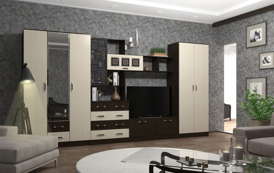 Гостиная Белла БТС ясень белый