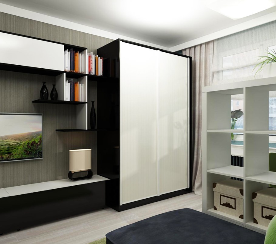 Шкаф в однокомнатной квартире