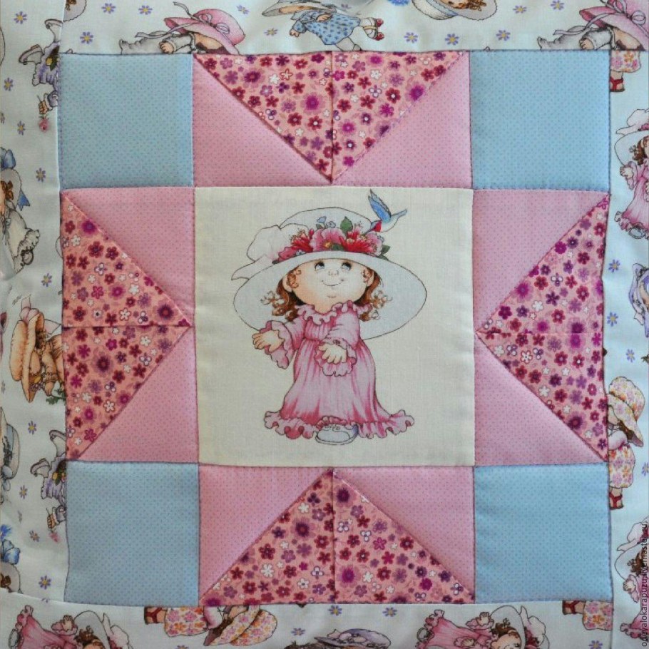 Лоскутное одеяло для девочки