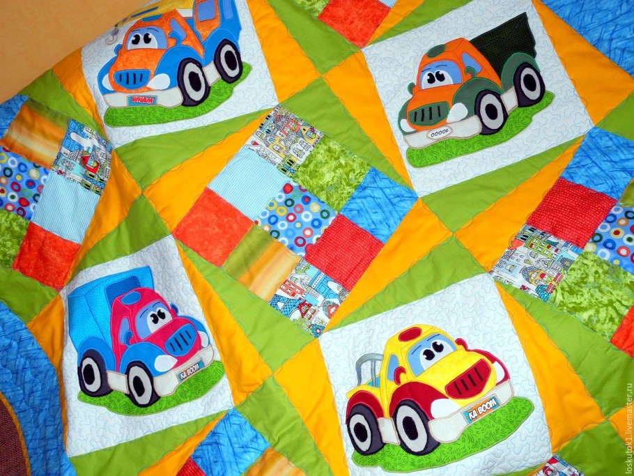 Детское одеяло пэчворк