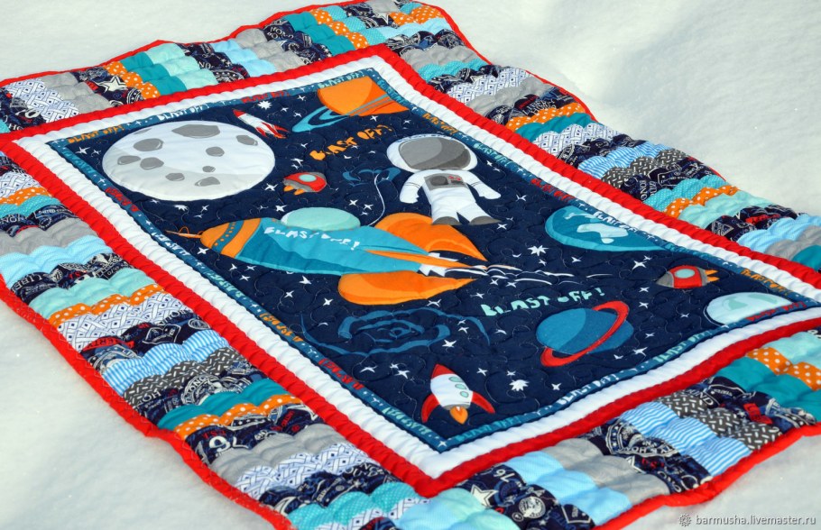 Детское одеяло пэчворк для мальчика