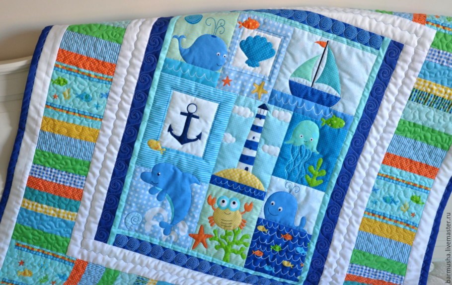 Детское одеяло пэчворк