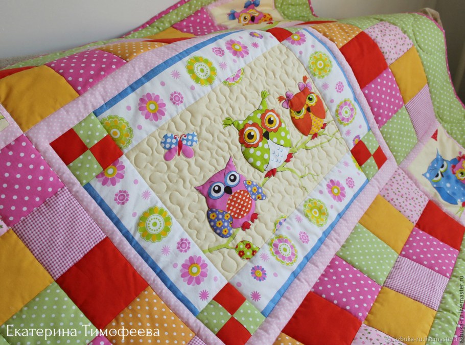 Детское одеяло в стиле пэчворк