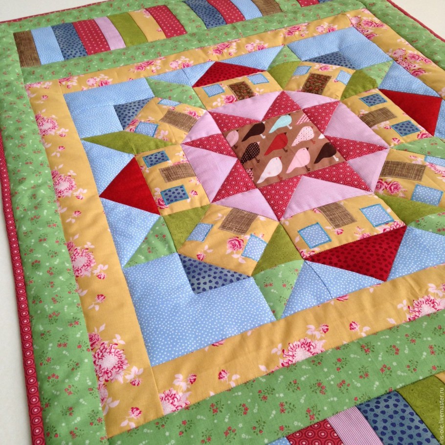 Лоскутное одеяло пэчворк Мария Гончарова