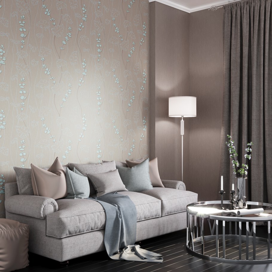 Обои палитра 7136-82 в интерьере