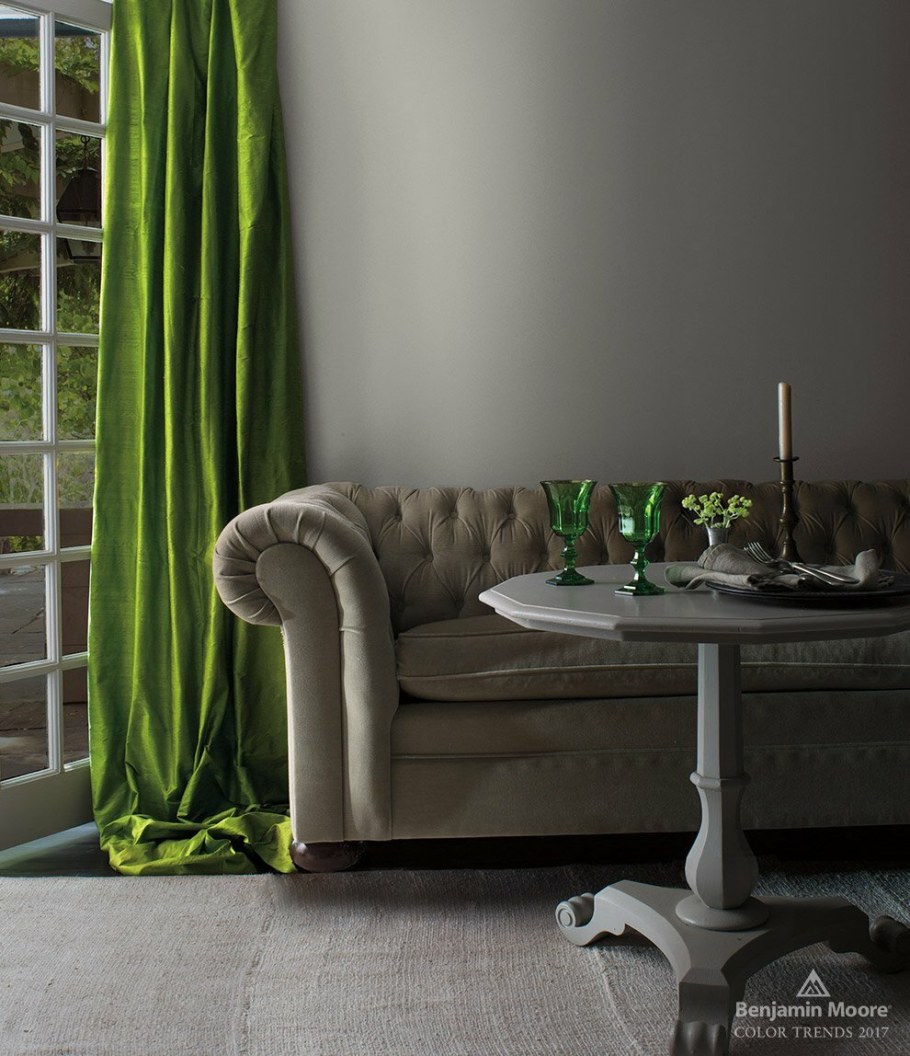 Бенджамин Мур зеленый интерьер