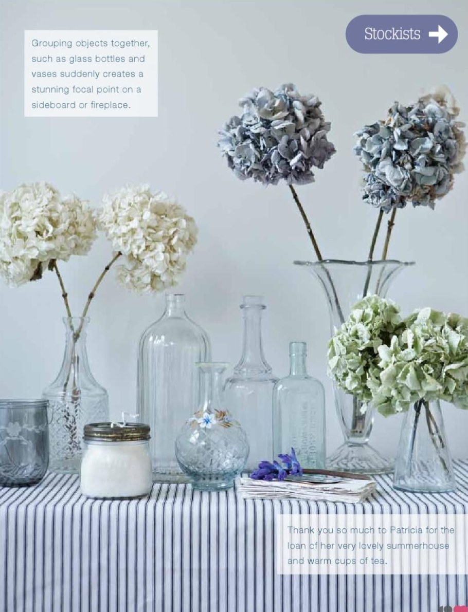 Засушенная гортензия в интерьере