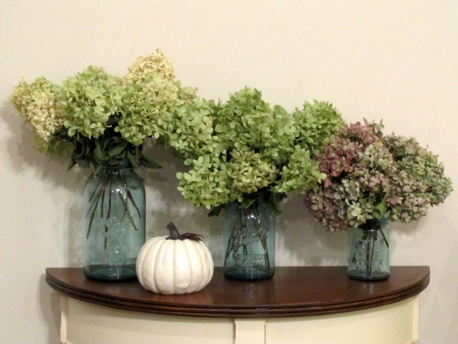 Композиция из сухой гортензии