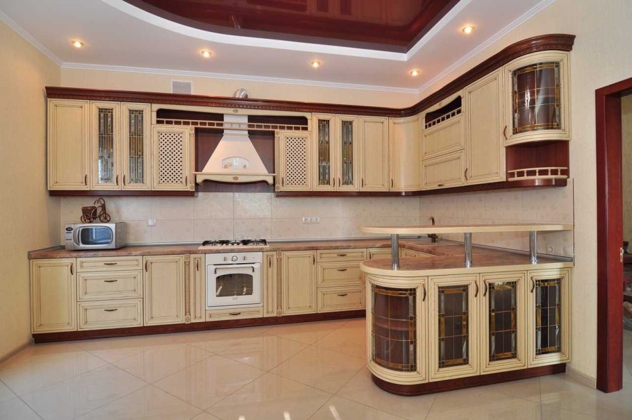 Кухня цвет столовая кость