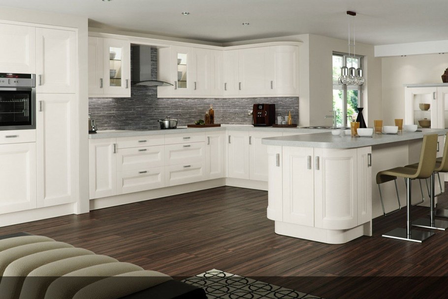 Современные кухни цвета слоновой кости