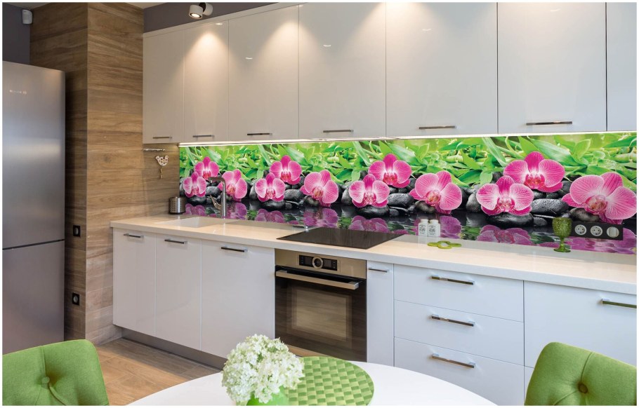 Фартук для кухни «Орхидея»