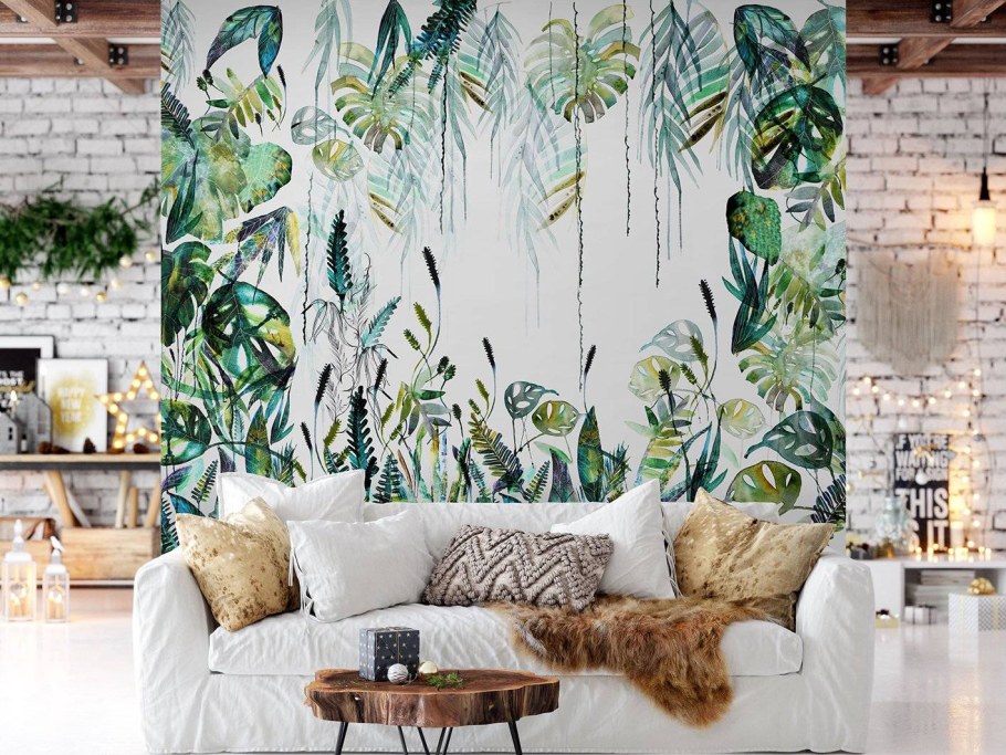 Обои винил Тропикана в интерьере