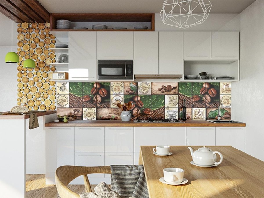 Фартук для кухни кофейная тема