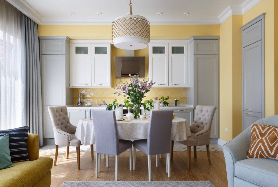 Сочетание цветов в интерьере кухни