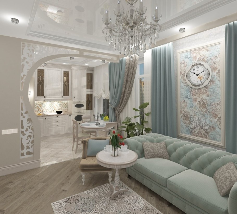 Гостиная Неоклассика Тиффани 6 на 3