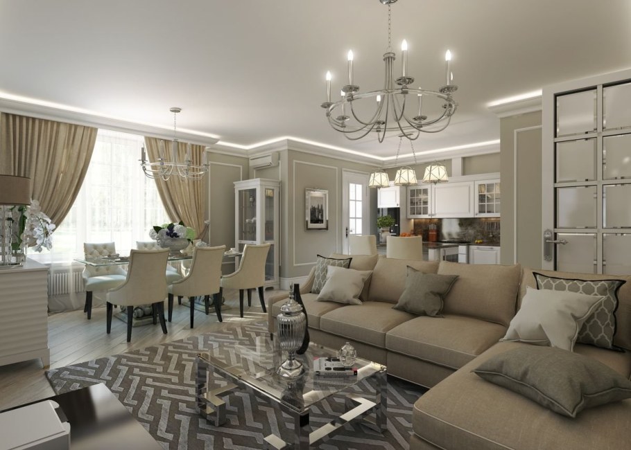 Гостиная Неоклассика 20 кв.м