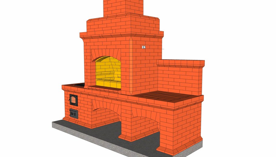 Порядовка кирпичного мангала без печи