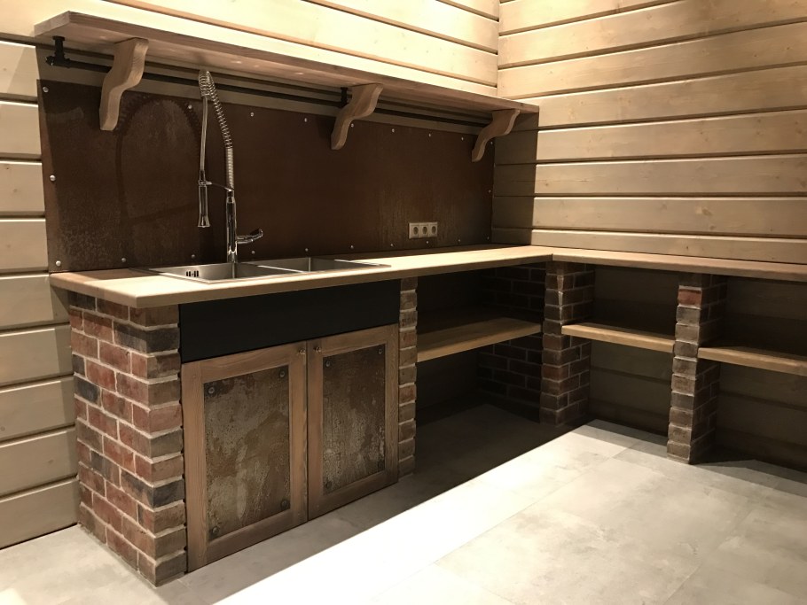 Уличная столешница для барбекю