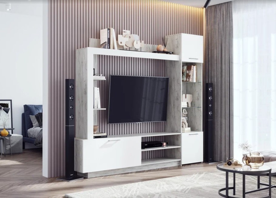 Гостиная Онтарио крафт белый