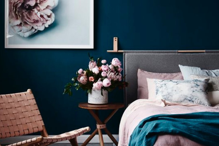 Голубой и розовый в интерьере