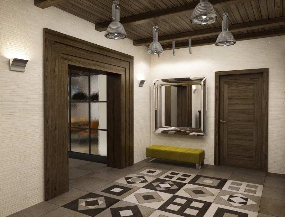 Интерьер холла в частном доме