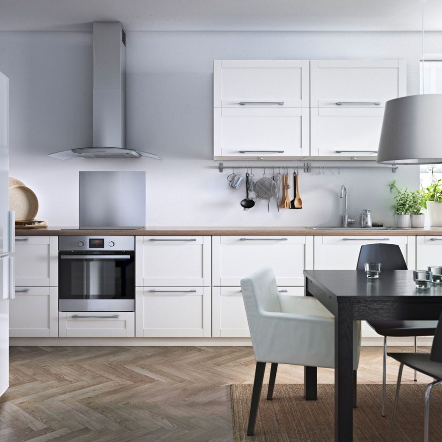 Кухня Ворктоп икеа белая