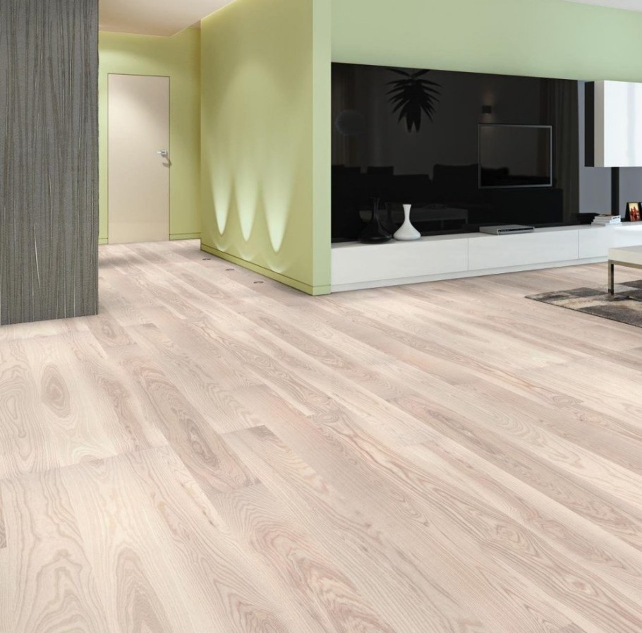 Паркетная доска Барлинек ясень милкшейк