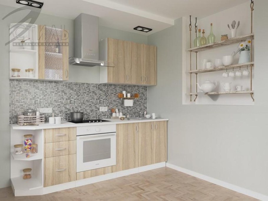 Кухня Леруа дуб.сонома белый