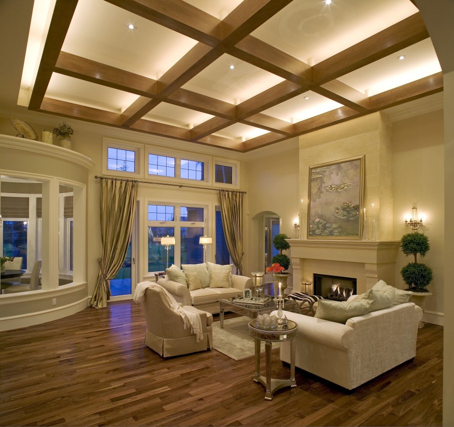 Потолки в коттедже