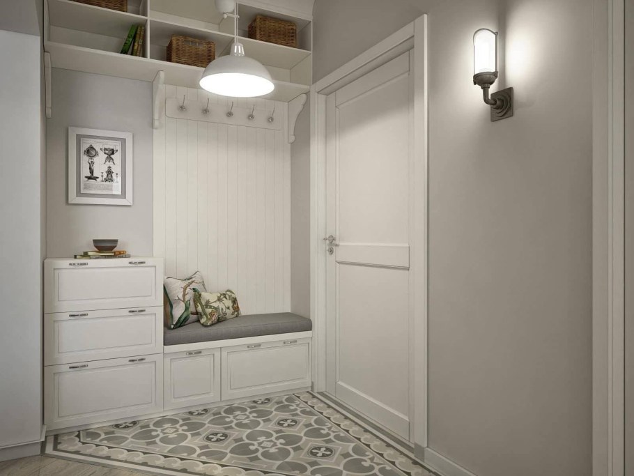 Прихожая икеа серая