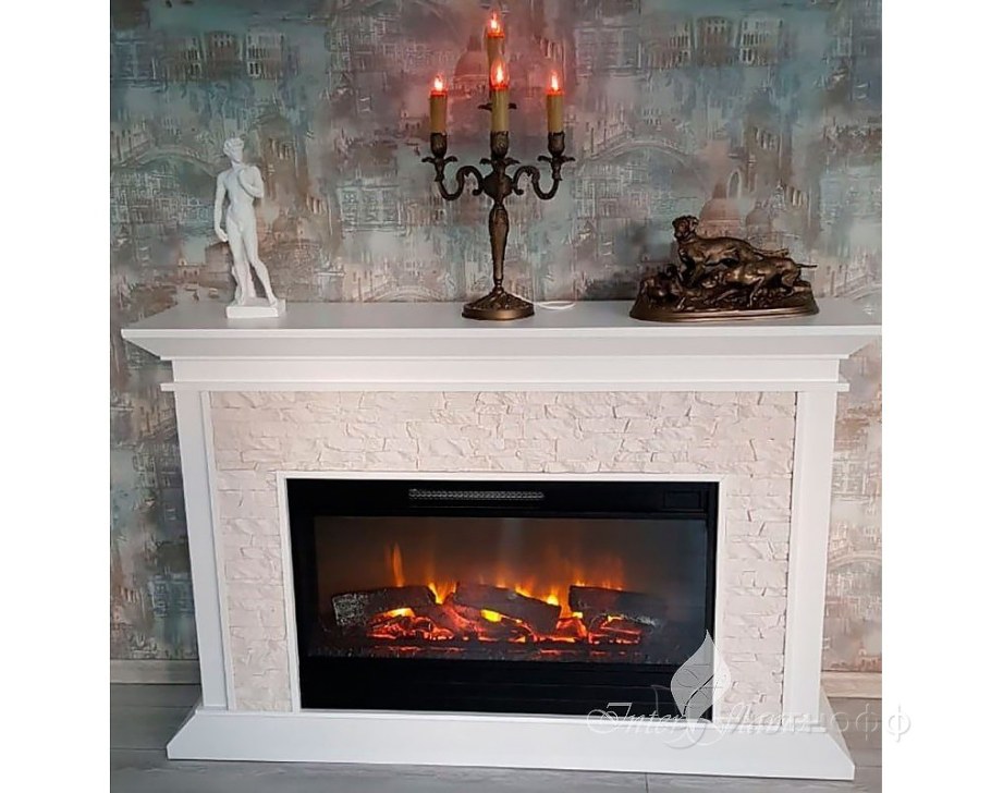 Каминокомплект Монблан ЕС белый + if-36k08glx