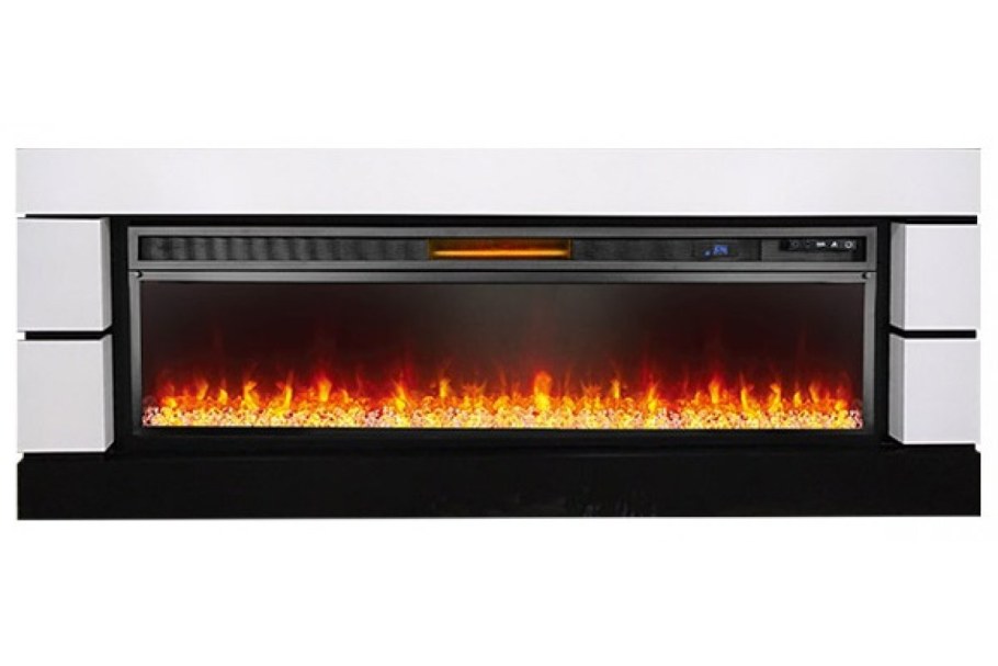 Каминокомплект Royal Flame Modern - белый с черным с очагом Vision 60 log led