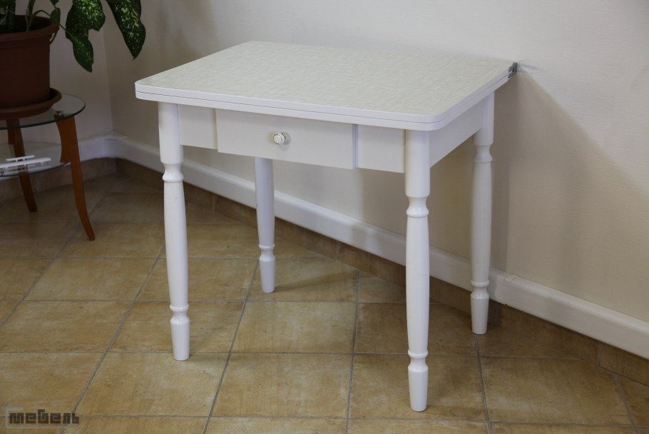 Стол ломберный Зевс-60х60 с ящиком белый