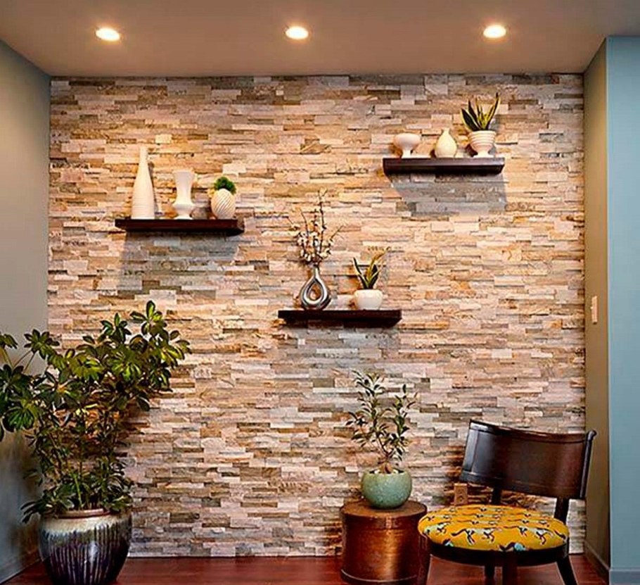 Отделка камнем в интерьере