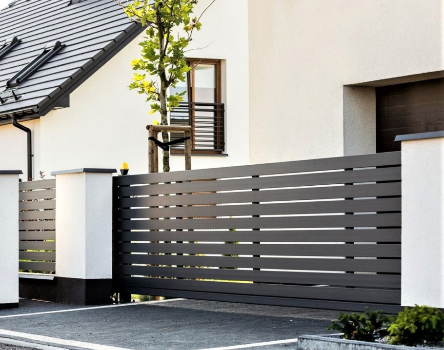 Откатные ворота хайтек