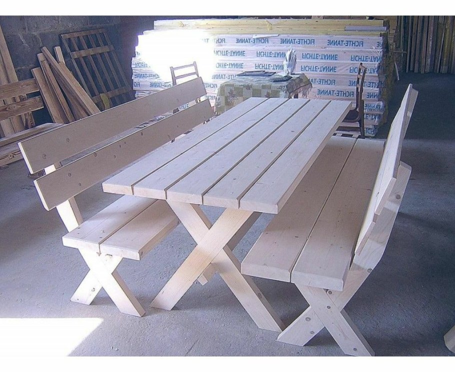 Стол и лавки для бани