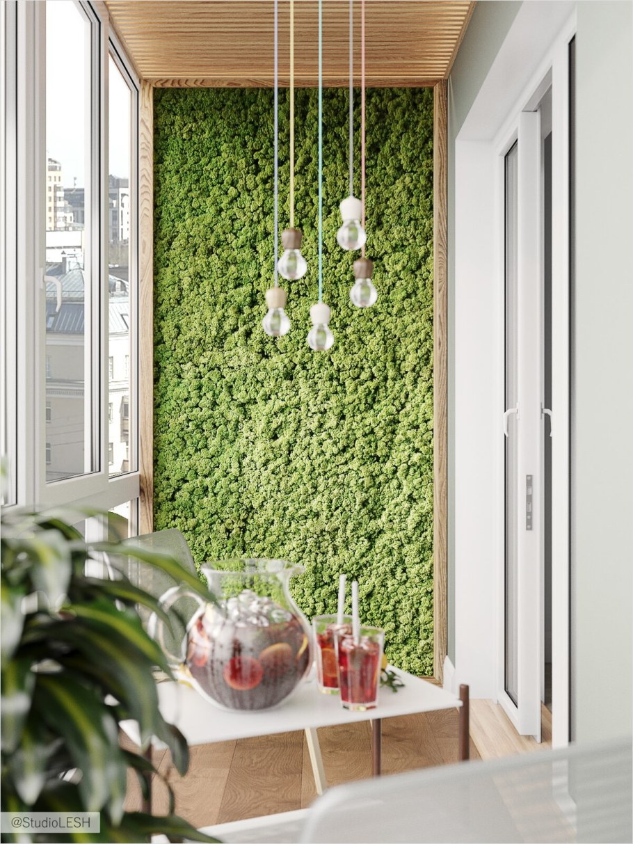 Мох в интерьере