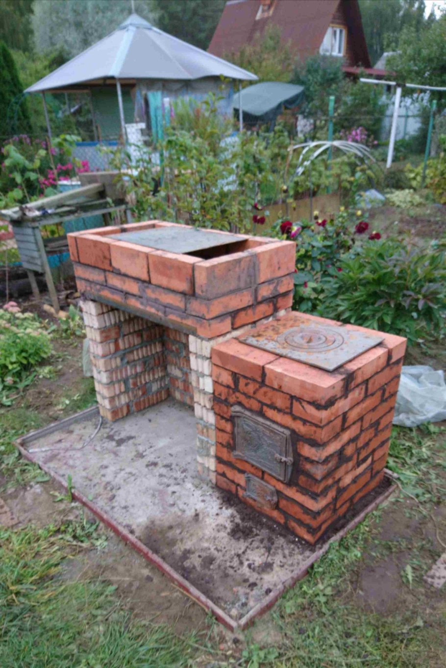 Уличная печка для дачи