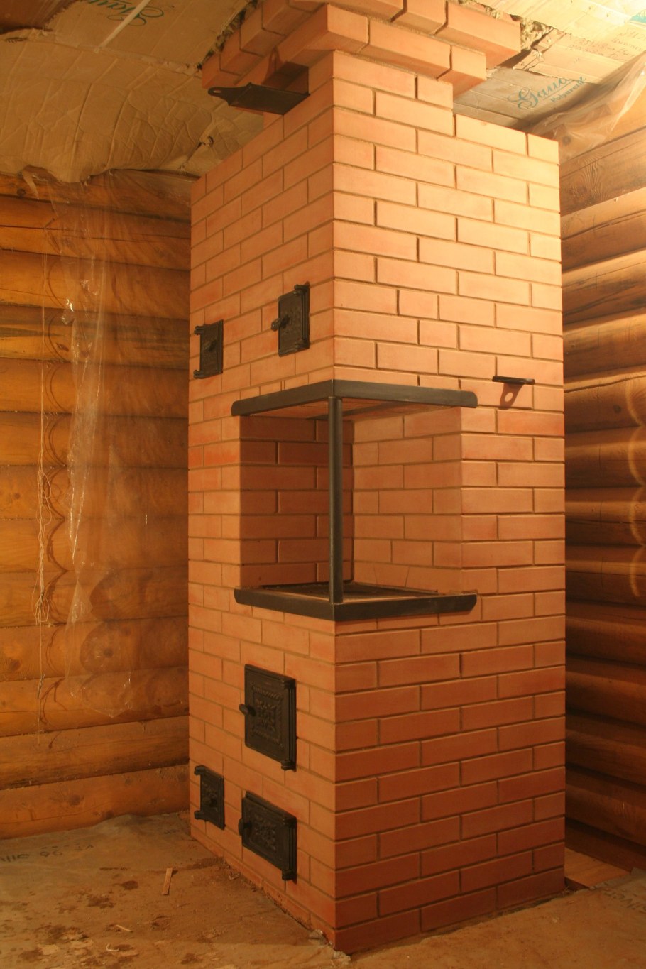 Отопительно варочная печь шведка голландка