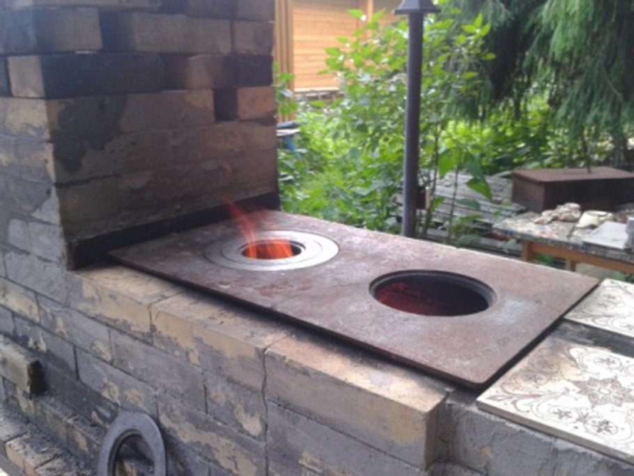 Уличная варочная печь