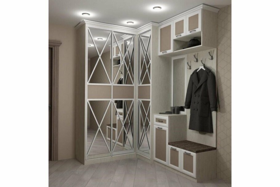 Угловой гардероб в прихожую