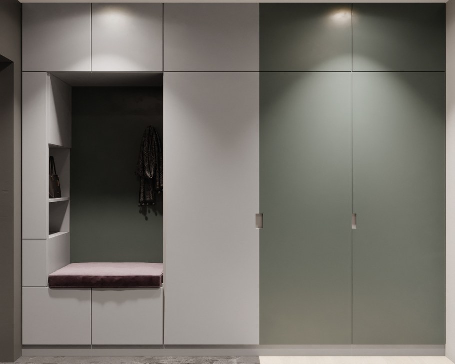 Шкаф для прихожей с современном ст